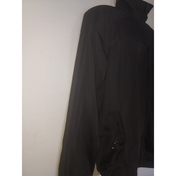 Adidas Mens Athletic Jacket Large Full Zip Long Sleeve Golf Outdoor Black - Picture 7 of 11